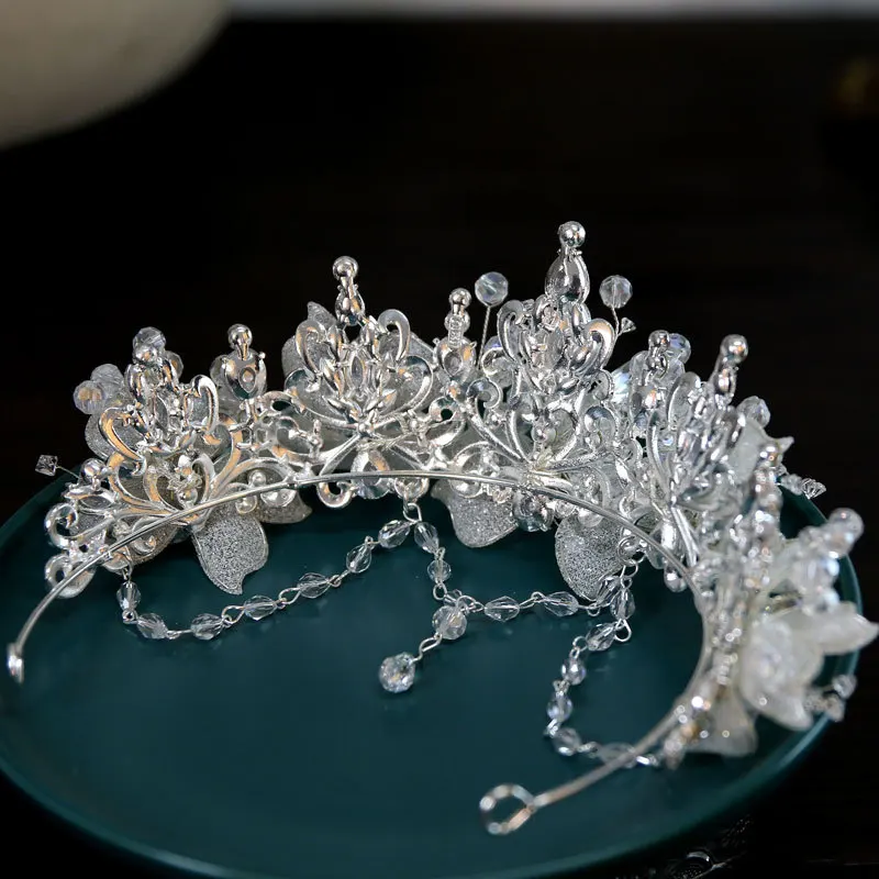 Роскошные свадебные диадемы ручной работы в стиле барокко с кристаллами и