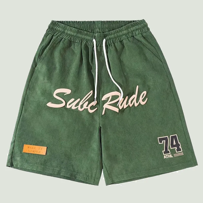 

Letter Summer Hip Shorts Printed Points Cargo Pants Waist Elastic Hop Loose Men 2022 Streetwear Harajuku Casual Male Five Sports