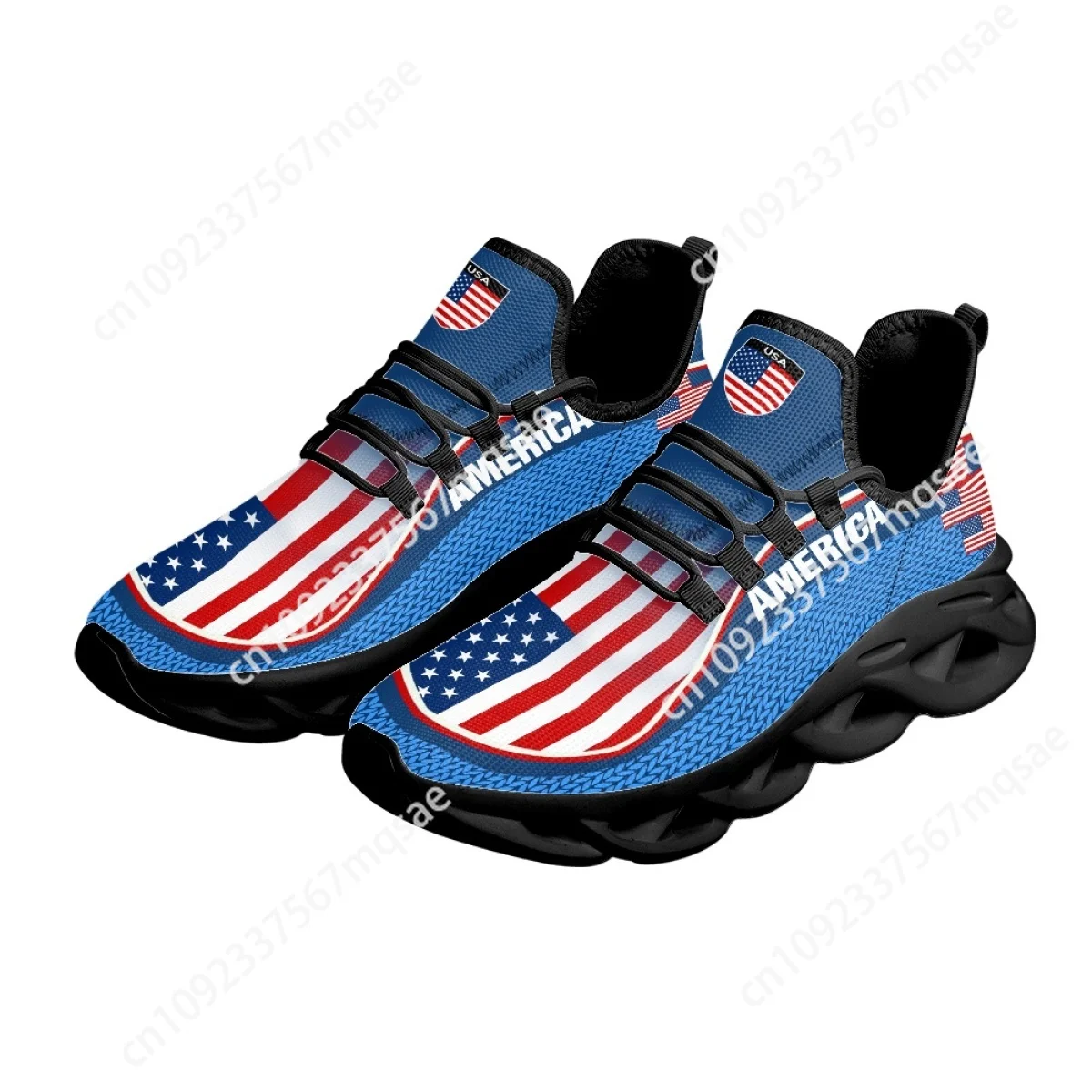 Кроссовки для бега с дизайном флага США на заказ износостойкие спортивные