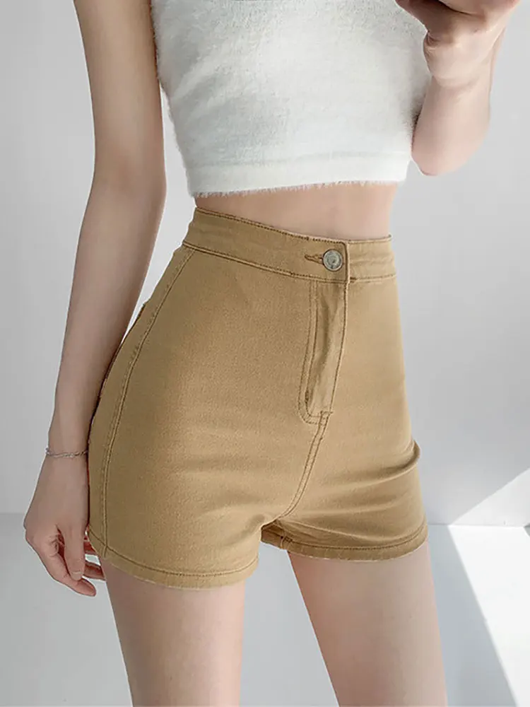 

Summer Denim Shorts Women High Waist Young Girls Korean Sexy Wild Slim Slimming Casual Hot Fitness Workout Elasticity Short 2022