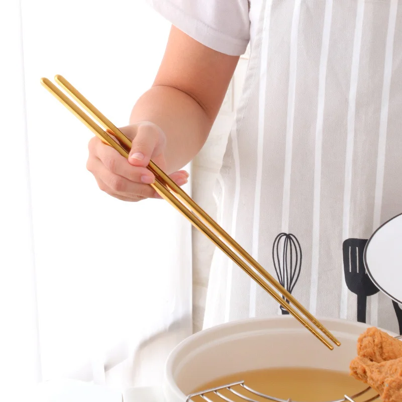 

Оригинальная жареная кухонная длинная палочка для еды, палочки для еды с глубокой резьбой, теплоизоляция, горячий горшок, палочки для еды 1 шт. Hashi