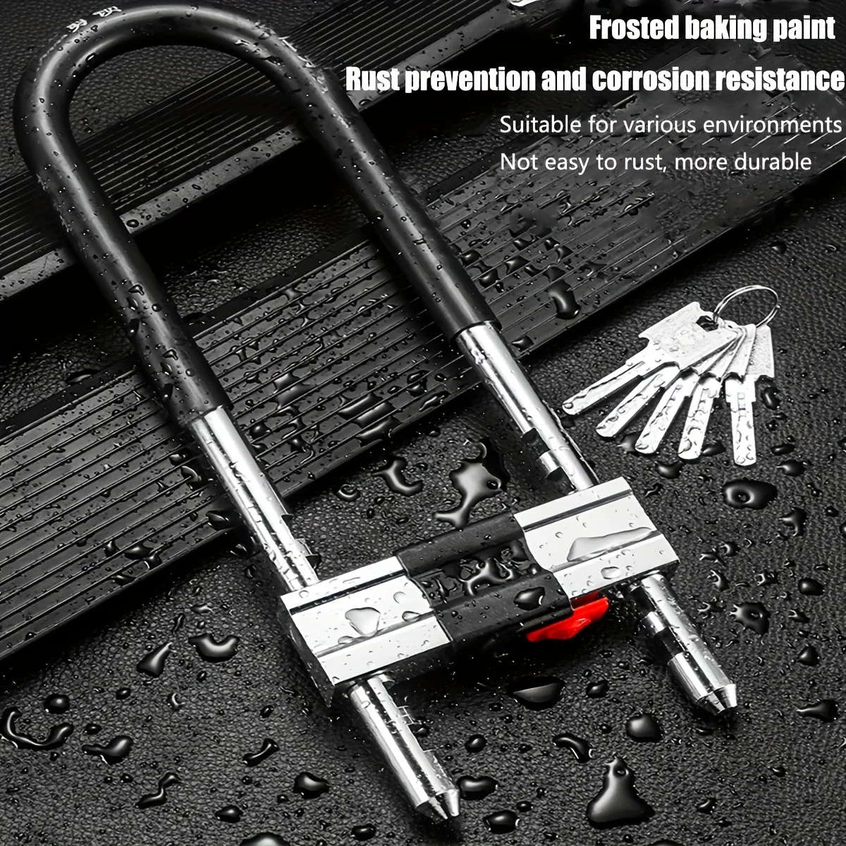 Регулируемый Замок-U-образный замок-велосипедный замок подходит для большинства