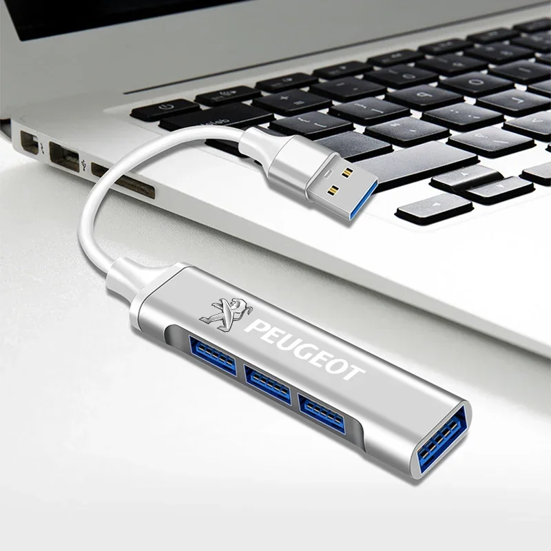 Модный USB-адаптер Type-C многопортовый распределитель-концентратор для Peugeot 308 408 508