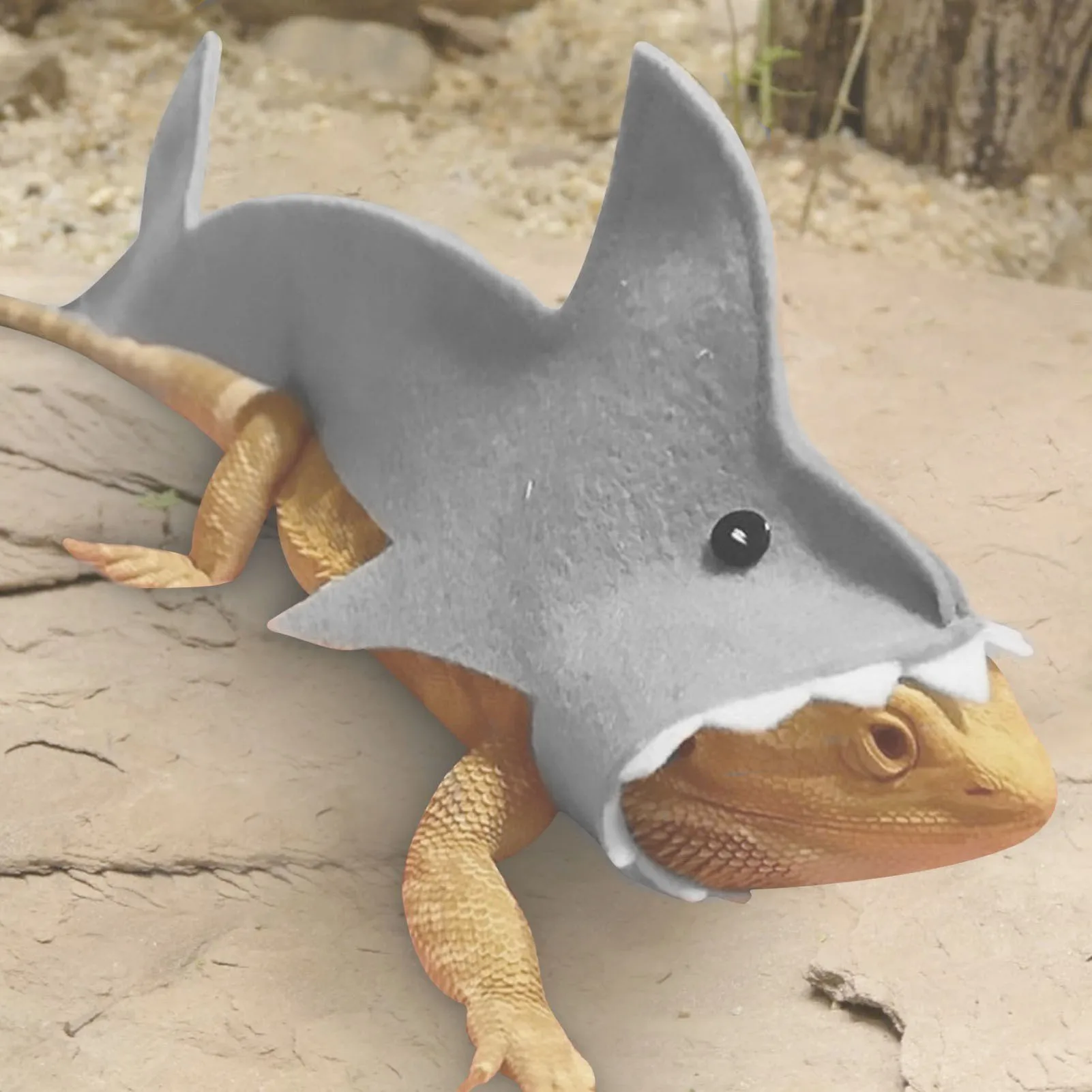 

Adjustable Lizard Pet Coats Funny Costume For Bearded Dragon Reptiles Shark Shape Clothes Ge-cko Crawling Pet Clothing Felt