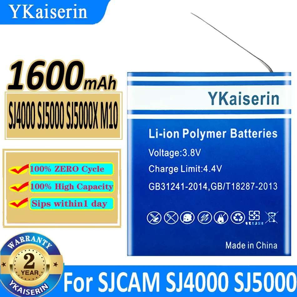 

YKaiserin M20 SJ7 SJ4000 SJ5000 SJ5000X M10 SJ8 SJ9/SJ10 Battery For SJCAM M20/M20 AIR/SJ7 Star PRO PLUS AIR H9 H9R H3 H3R H8