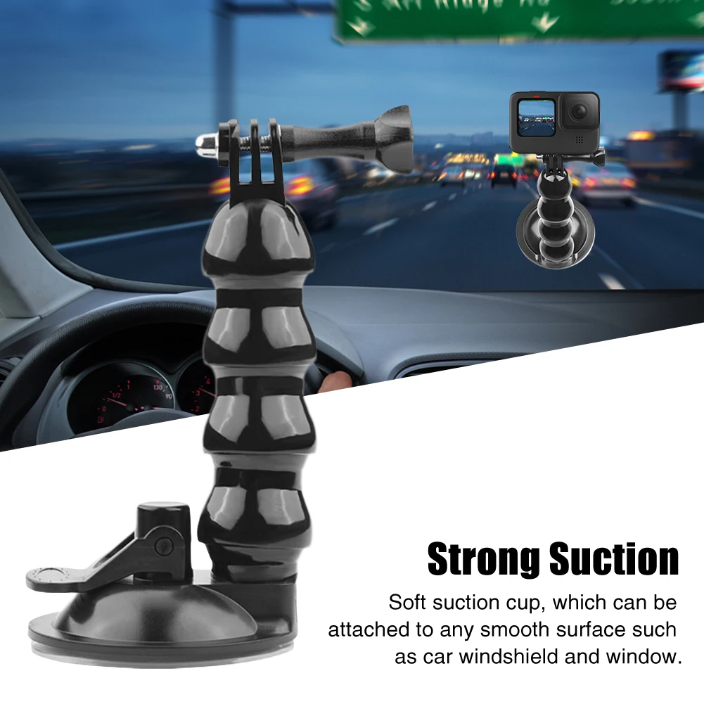 

ABS Anti Slip Car Mount Holder Camcorder Flexible Gooseneck Dashboard Suction Cup Mobile Phone Extension For GoPro Hero 9 Black