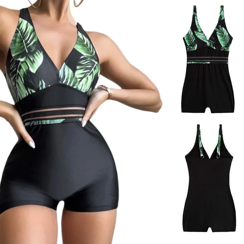 

Женский цельный бикини с плоской талией, сексуальный купальник с вырезами, купальные костюмы с высокой талией и V-образным вырезом