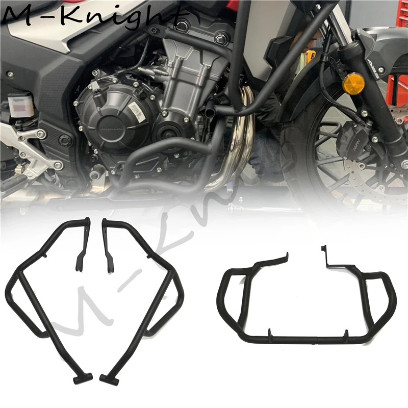 

For HONDA CB500X CB 500X CB500 X 2019 Motorcycle Upper & Lower Crash Bar Frame Engine Protection Guard Bumper Protector