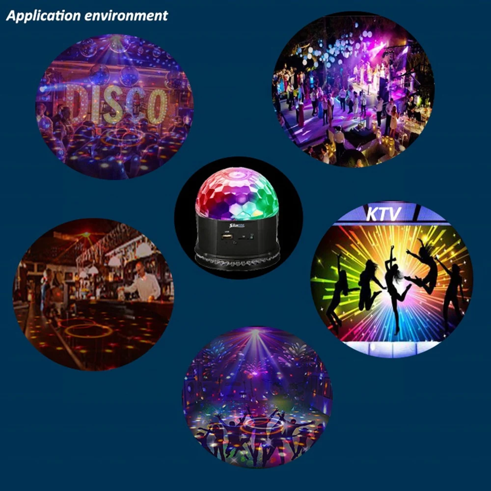 Dj Light LED Bluetooth-динамик Crystal Magic Ball Голосовое управление Пульт дистанционного