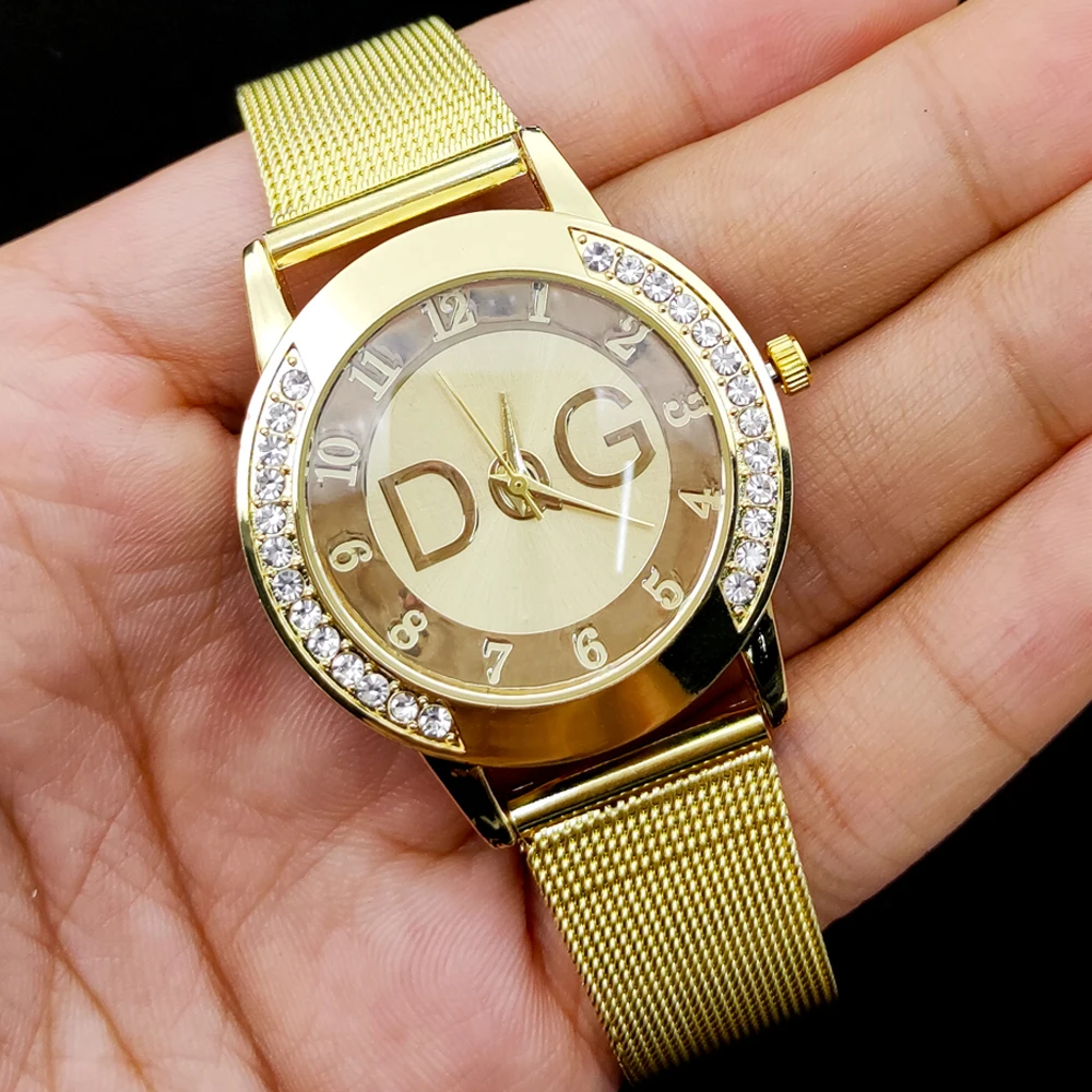 

DQG Reloj de cuarzo de acero inoxidable para Mujer pulsera informal de marca de lujo a la moda europea gran oferta 2023