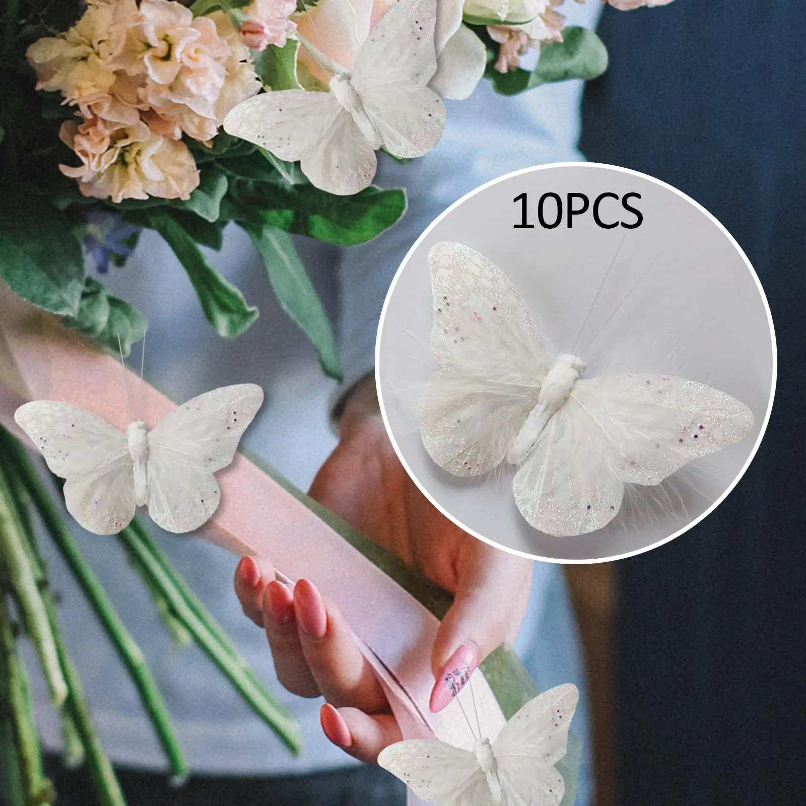 

10x Butterfly Wall Decor Creative Fashion for Restaurant Party Dining Room