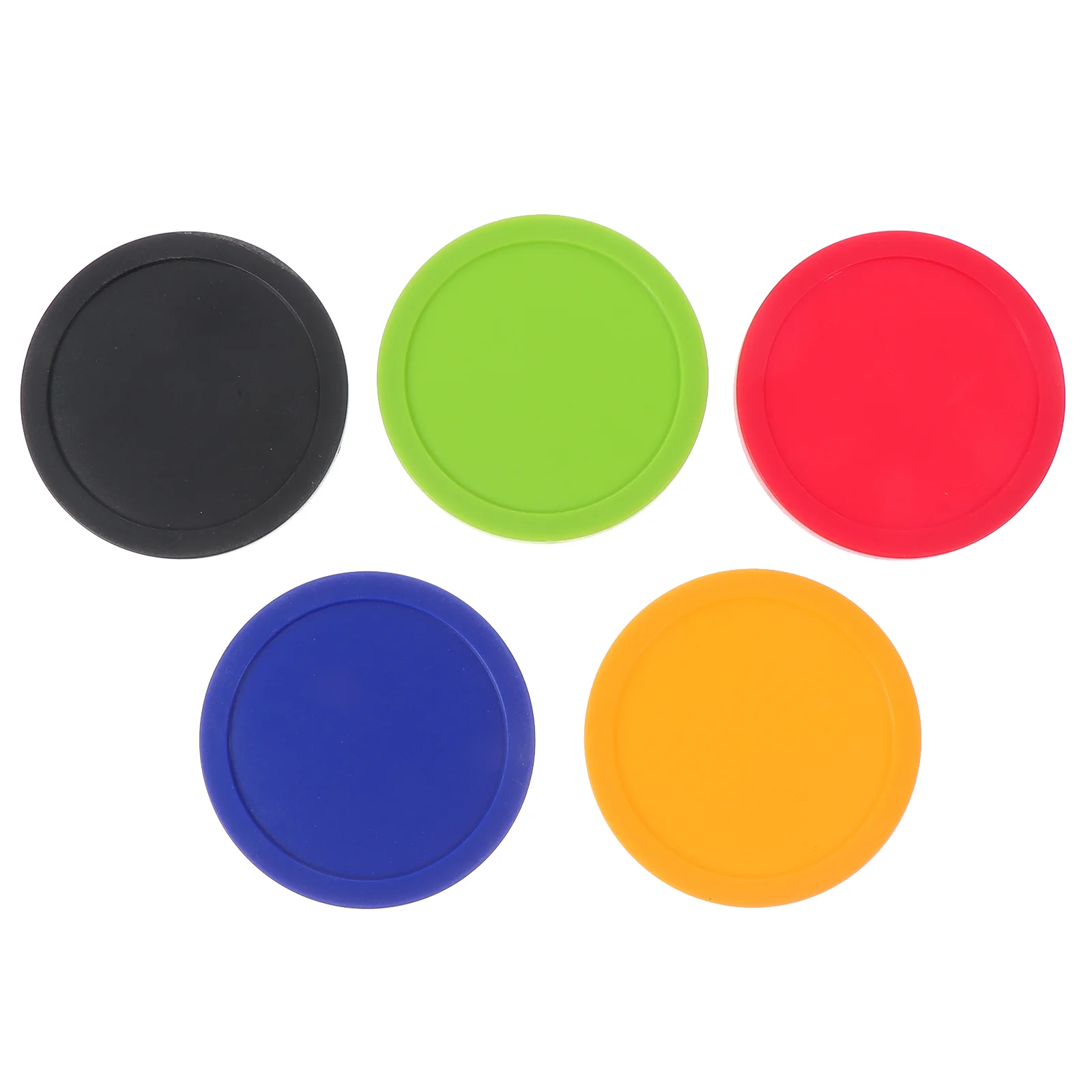 

5Pcs Air Hockey Pucks Replacement Round Pucks for Game Tables Accessories 64mm 5 Colors