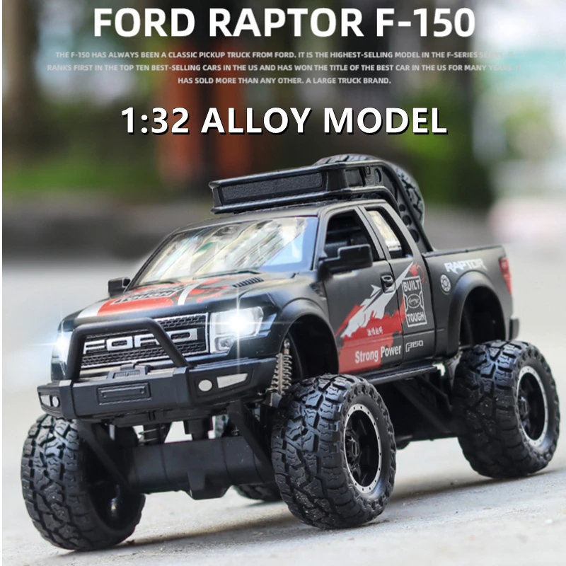 Модель автомобиля Ford Raptor F150 из сплава в масштабе 1:32 литая металлическая игрушка