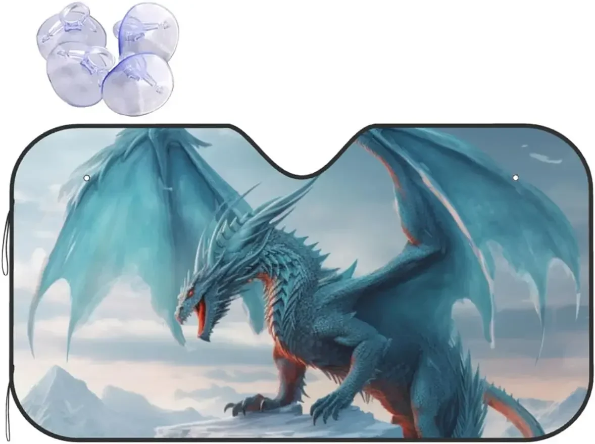 Фото Зонт от солнца Cool Frost Dragon для coche Parasol para Laser los sedanes SUV Camión художественная дорожка с защитой от атмосферных воздействий №1