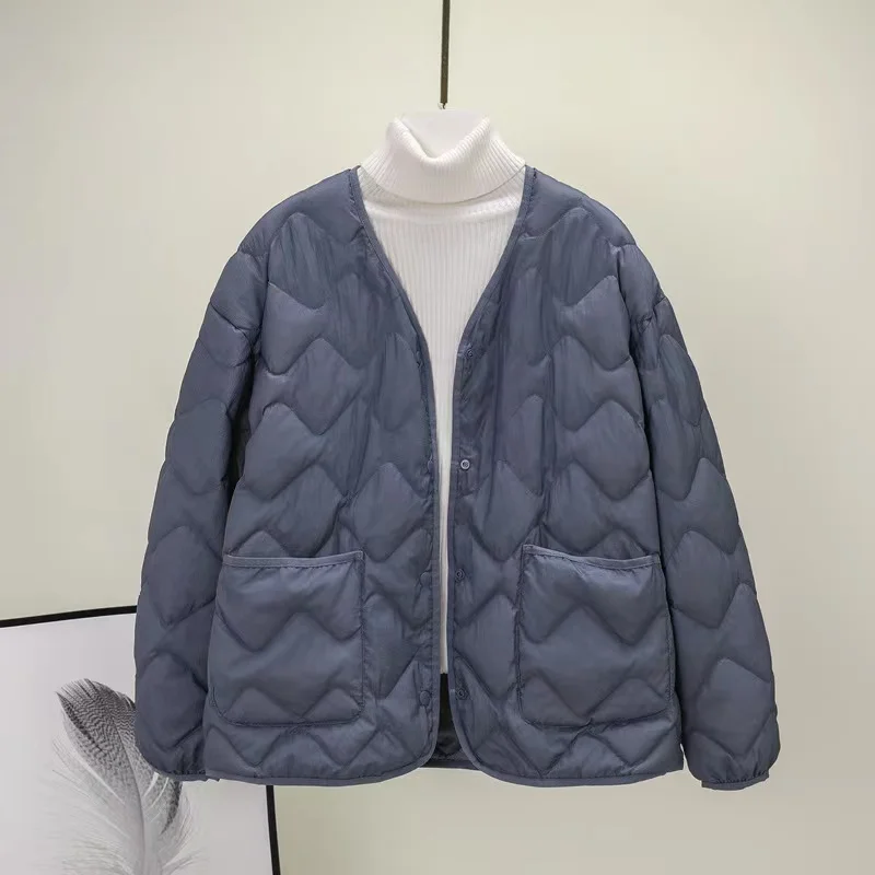 New Womens Casual Coat Female Duck Down-Padded Quilted Parka Jacket Down Padded Winter Coat Outwear 2023 Spring Autumn Winter