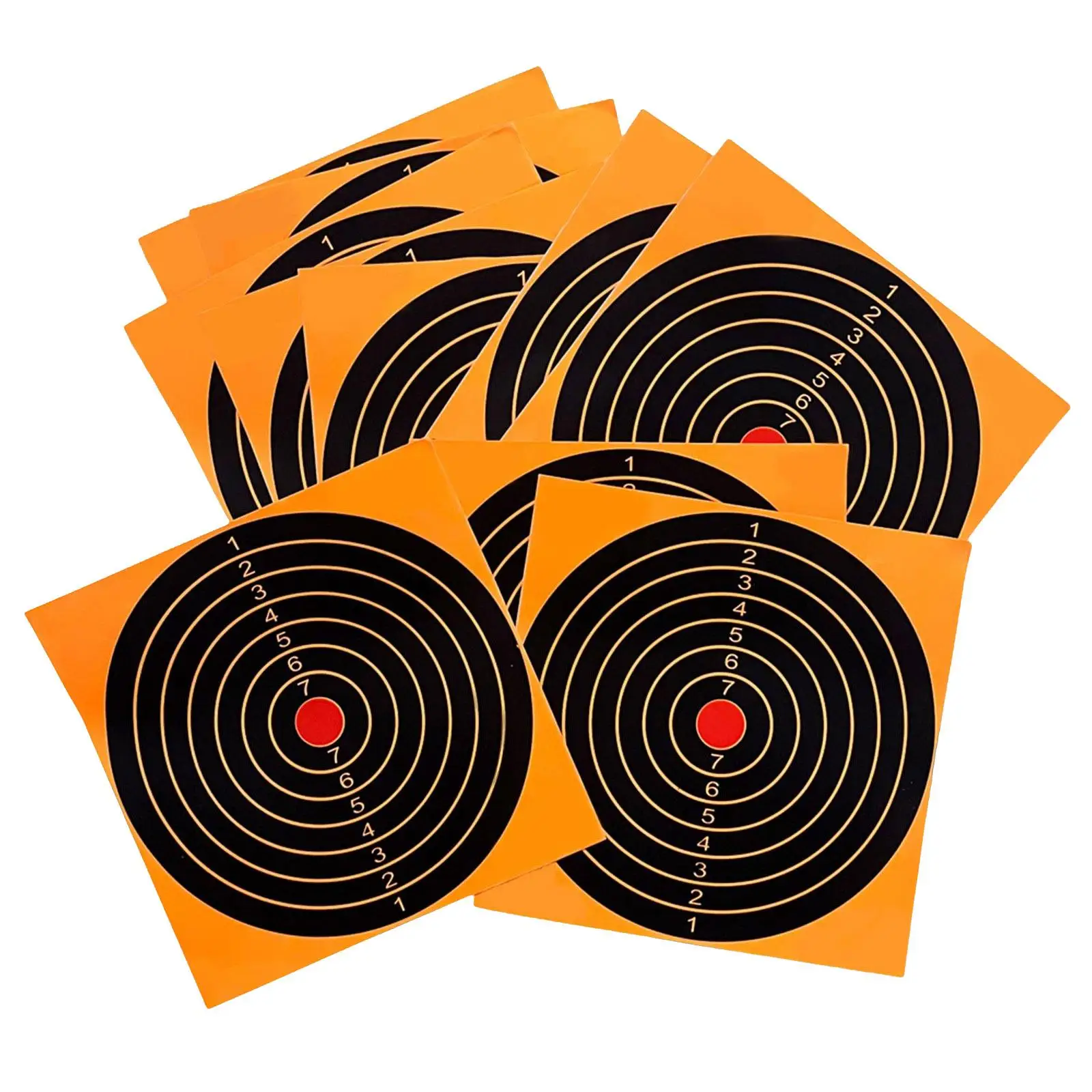 

10x Targets Stickers, Shooting Exercise, 8" Stickers, Outdoor Sporting Goods Round Targets Reactive Target Splatter Accessories