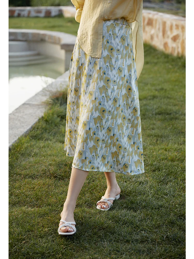 Юбка-трапеция DUSHU Женская Офисная свободная французская тонкая трапециевидная