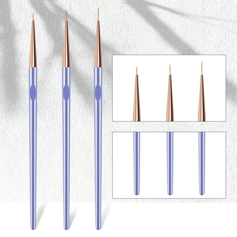 

Набор кистей для дизайна ногтей, ультратонкая ручка для рисования блесток и цветов, инструменты для маникюра, 3 шт.