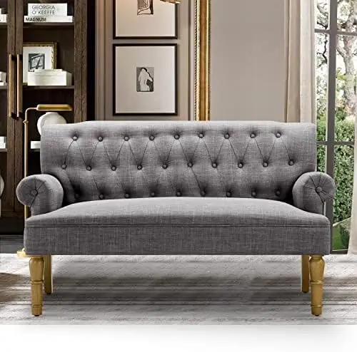 

para Sala Love Seats Furniture Sofa in a Box Long Couches for Living Room Settee Loveseat, Standard, Velvet Pearl Beige Couvre c