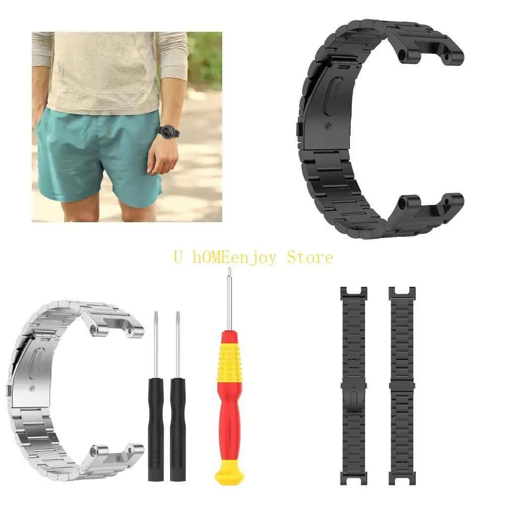 Фото B0KF для T для Watch Band Регулируемая замена из нержавеющей стали Stra №1