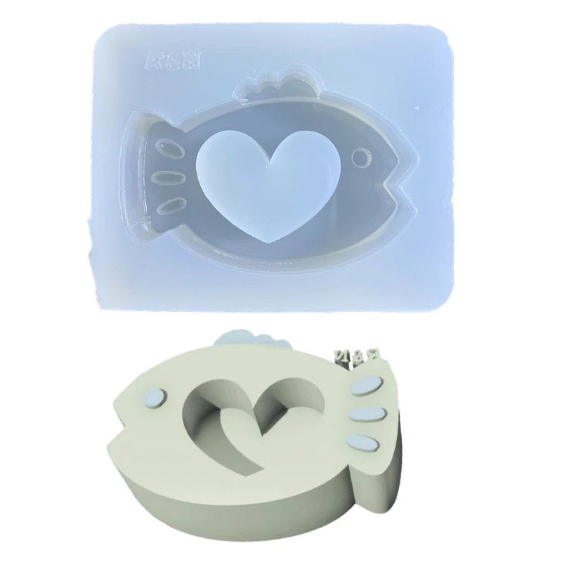 

Любовь сердце рыба зыбучие пески силиконовая форма кулон ручной работы сумка украшения плесень 124A