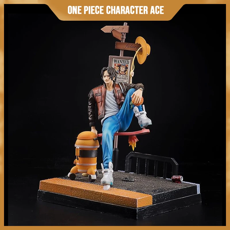 

Anime One Piece Character Ace Sanji Saab Street Trend Action Figures Statue Collection Ornament Cartoon Model Toys Gifts 28cm