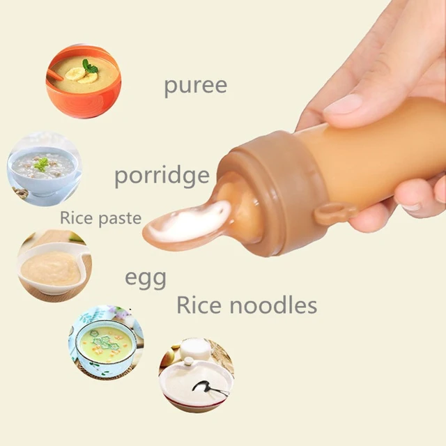 Newborn Food Feeding Eat Fruit Complementary Food Baby Bite Bag Feed Rice Cereal Spoon Silicone Pacifier Tool Baby Supplies 2