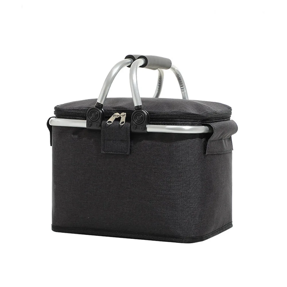 

14L Picnic Camping Shopping Bag Cooler Cool Basket Box Hamper Outdoor Insulated Ice Pack Picnic Basket Folding Incubator