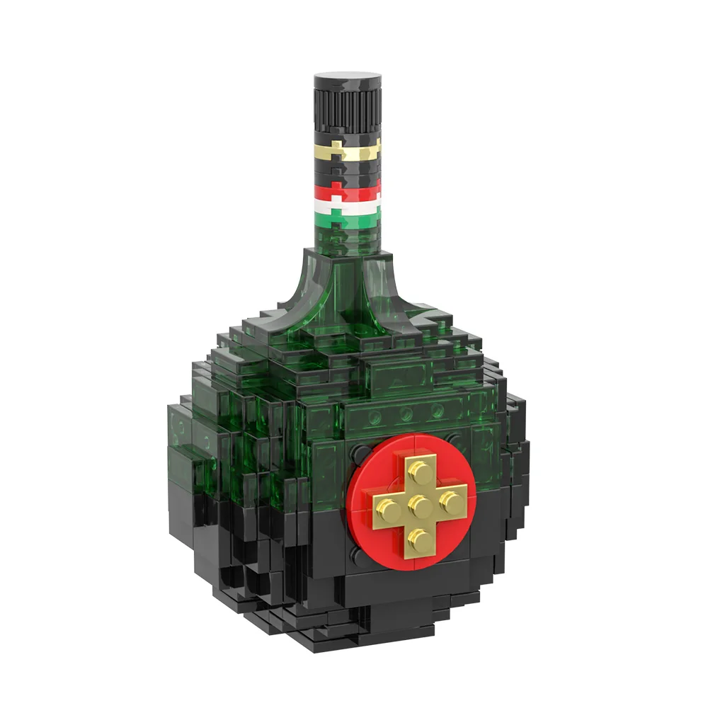 Фото Конструктор MOC UNICUM: Модель венгерского травяного вина UNICUM, креативные настольные украшения, сборные игрушки, подарки для детей своими руками. №2