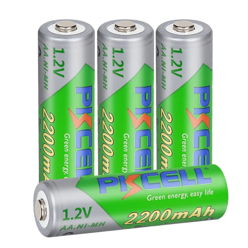 2/4Pcs PKCEE 1.2V 2200mAh AA Rechargeable Battery Low Self discharge NIMH AA Battery LSD Precharged Batteries for Camera Toys