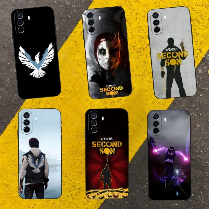 

Знаменитый чехол для телефона Second Son для Huawei P30 P50 P40 Mate50 Mate40 Mate30 NOVA10 NOVA9 NOVA8 Pro Plus, черный мягкий чехол