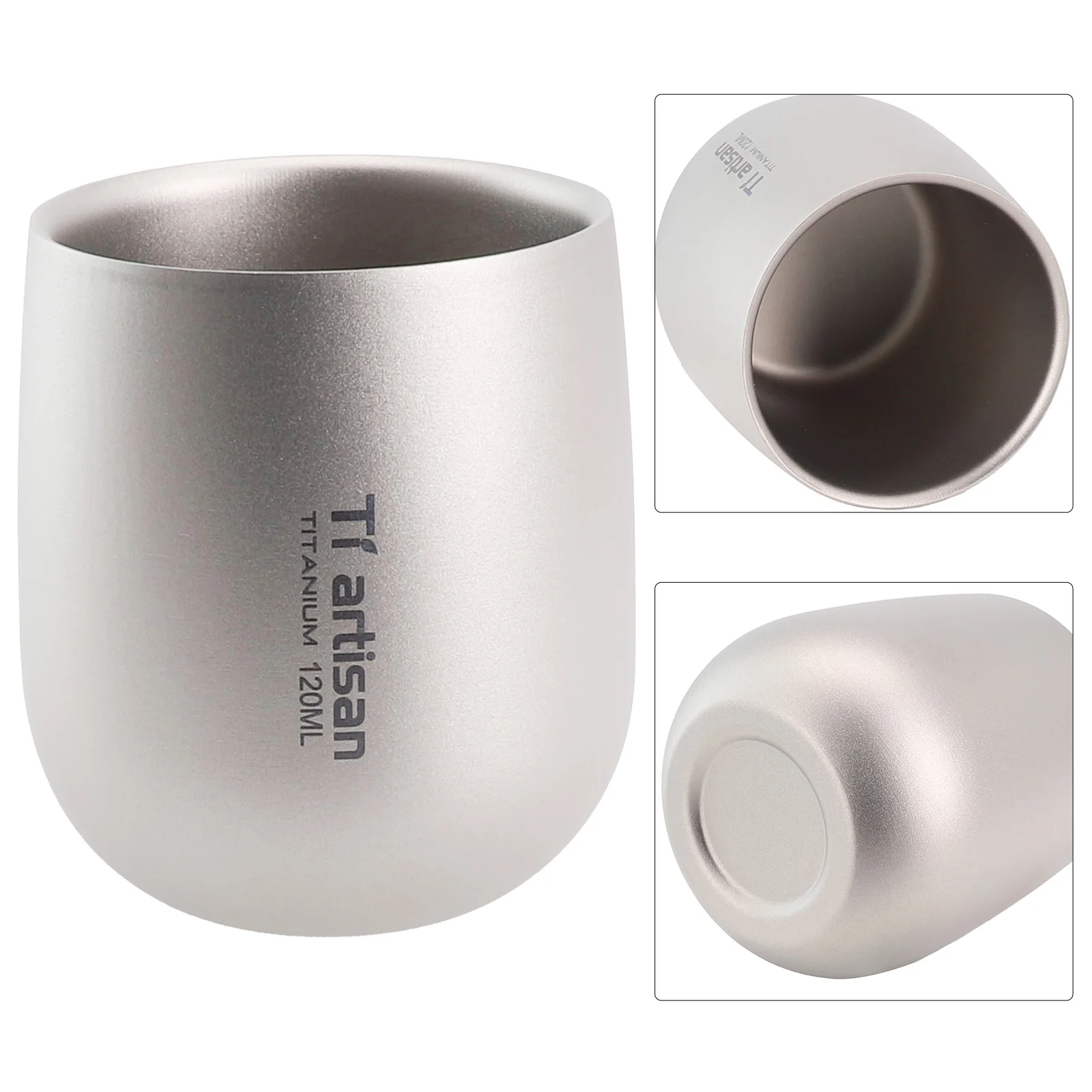 Необходимая кружка для кемпинга 120 мл из титана с двойными стенками подходит всех