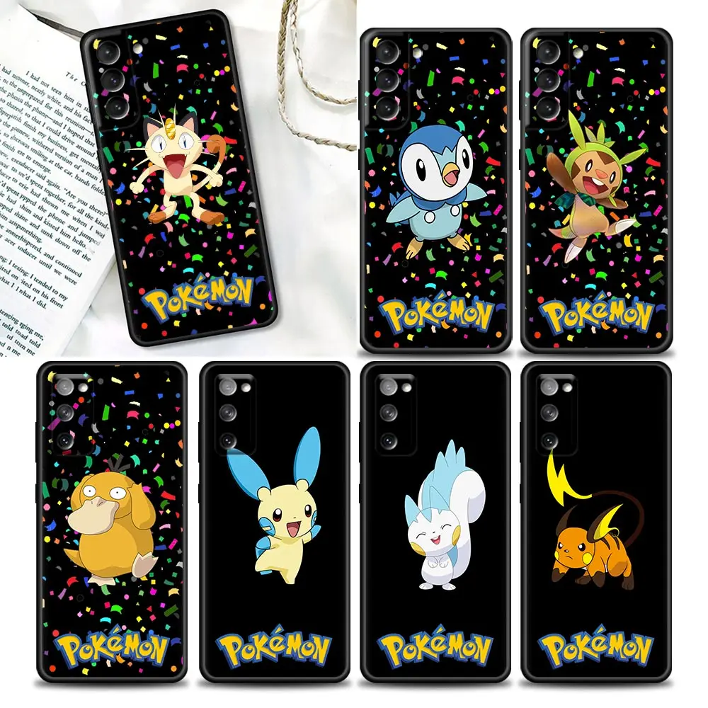 

Phone Case for Samsung Galaxy S22 S21 S20 Fe 5G S7 S8 S9 S10e Plus Ultra Soft Silicone Case Cover Pikachu Pokemon Animation