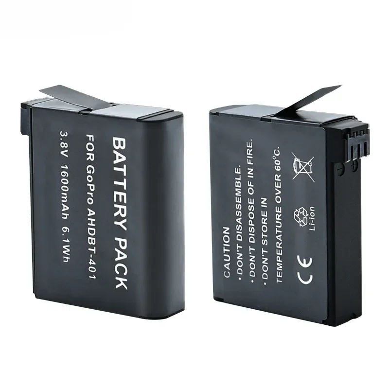Фото Аккумулятор 3.8V 1600mAh для GoPro HERO4 AHDBT-401, литий-ионный, перезаряжаемый, высокой емкости, для экшн-камер №4