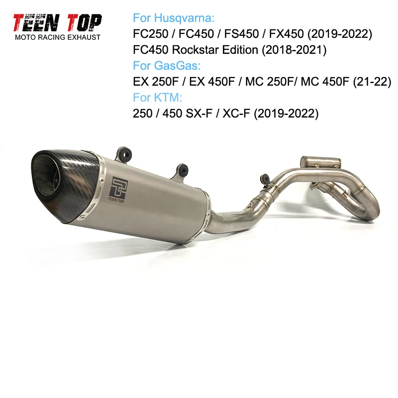 

Motocross 4-stroke Offroad Bike Exhaust For GasGas EX 250F Tube For KTM 250 XC-F For Husqvarna FC250 Motorcycle Exhaust System