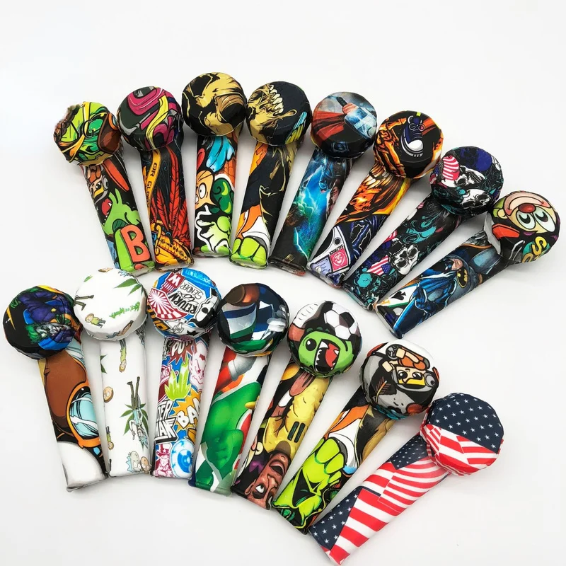

Random Color Creative Portable Silicone Hand Tobacco Smoking Pipe With Cap For favourable Grinder Assorted Smoking Pipe
