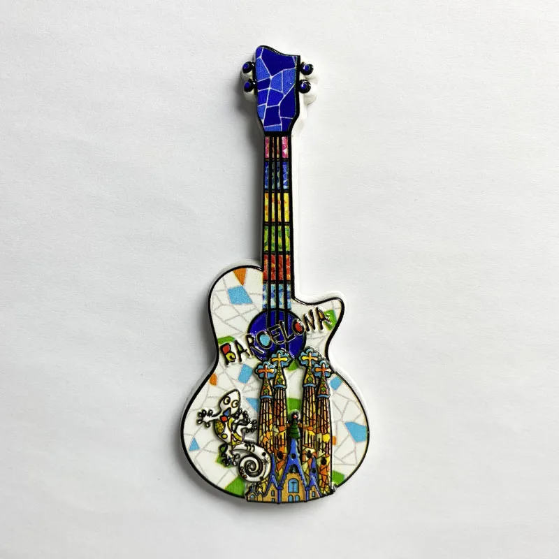 Собор Барселоны дорожные сувениры предметы домашнего декора мозаика гитара 3D