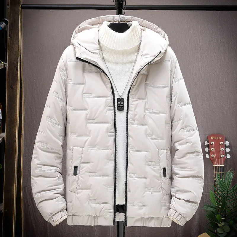 Men's Cotton Jacket Winter New Thickened Hooded Casual Fashion Large Size Cotton Jacket