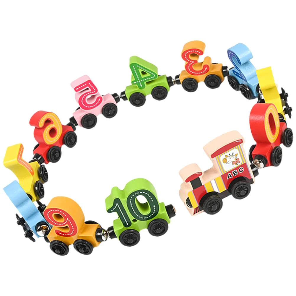 

Wooden Magnetic Train Cognition Playthings Toy Trains Developmental Number Kids Educational Toys Magnets Colorful Toddler