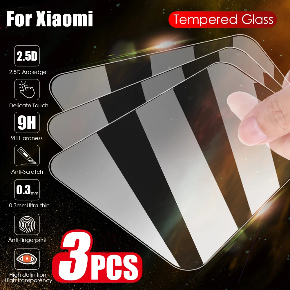 

Full Cover Tempered Glass For Xiaomi Redmi Note 10 11 9 8 Pro 10S 9S 11T 8T Screen Protector Redmi9 9C NFC 9T 7 8A 9A Glass Film