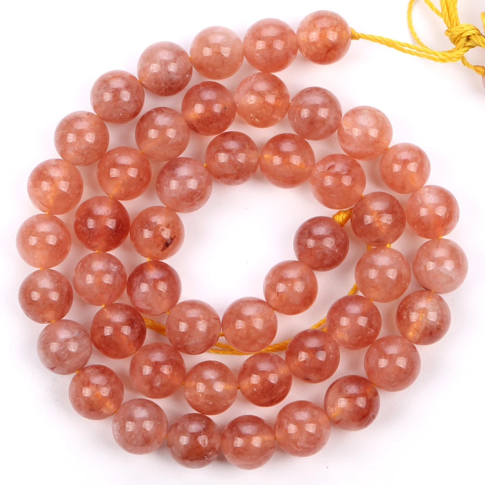 

Natural Sun Stone Beads 6/8/10mm Sunstone Round Beads for Jewelry Making Diy Bracelets Handmade Jewellery 15"