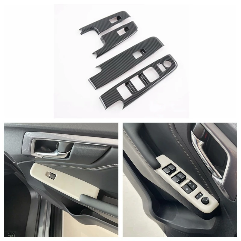 

For ISUZU D-MAX 2021+ Window Control Panel Glass Lift Switch Cover Trim Decoration Sticker