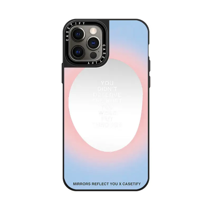 

CASETIFY Mirrors Reflect You Quality Cases for IPhone 11Pro Max 12 Pro Max 13Pro 14Plus 14Pro Max Shockproof Hard Cover D0411