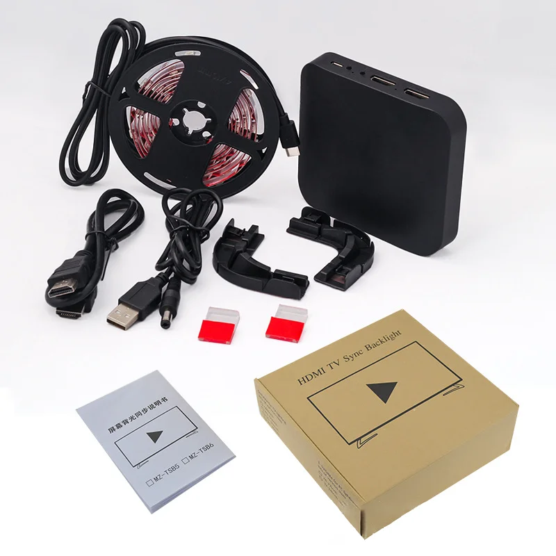 Smart Ambient TV Светодиодная подсветка 4K 1.4 2.0 HDMI Device Sync Box и WS2812B 5050 RGBIC Strip Light Kit для 24-65-дюймового ПК PS4 XBOX (art.: 3920ca3193aaa) - 3920ca3193aaa
