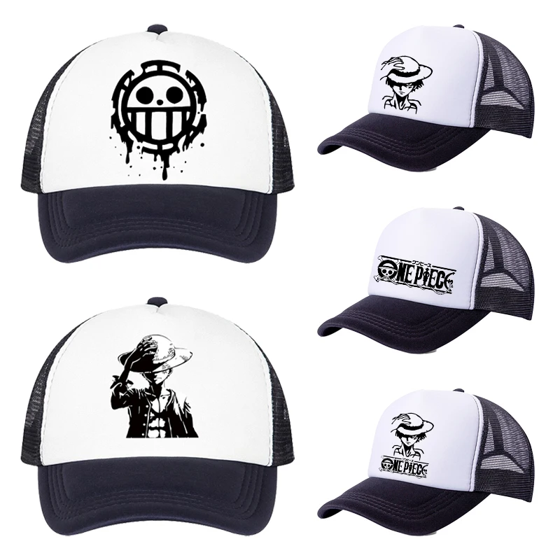 Цельный Детский и взрослый бейсболка с аниме мультяшным принтом Пляжная Шляпа От