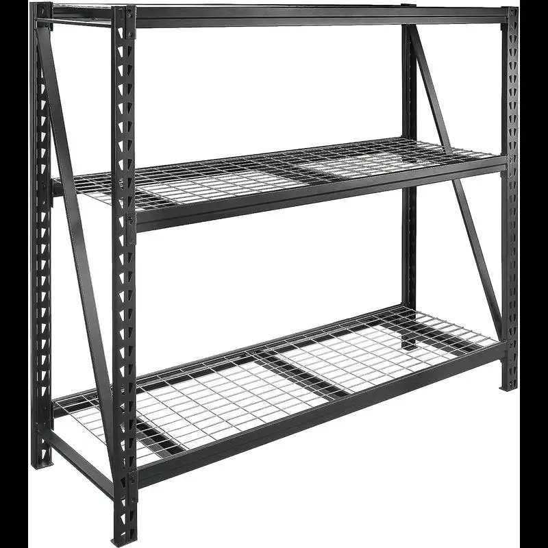 

Metal Rack,Shelf Rack,Adjustable Shelves,Freestanding Shelf,77" W x 24" D x 72" H,3-Tier,6000 lbs.,Capacity,Lightweight,Steel