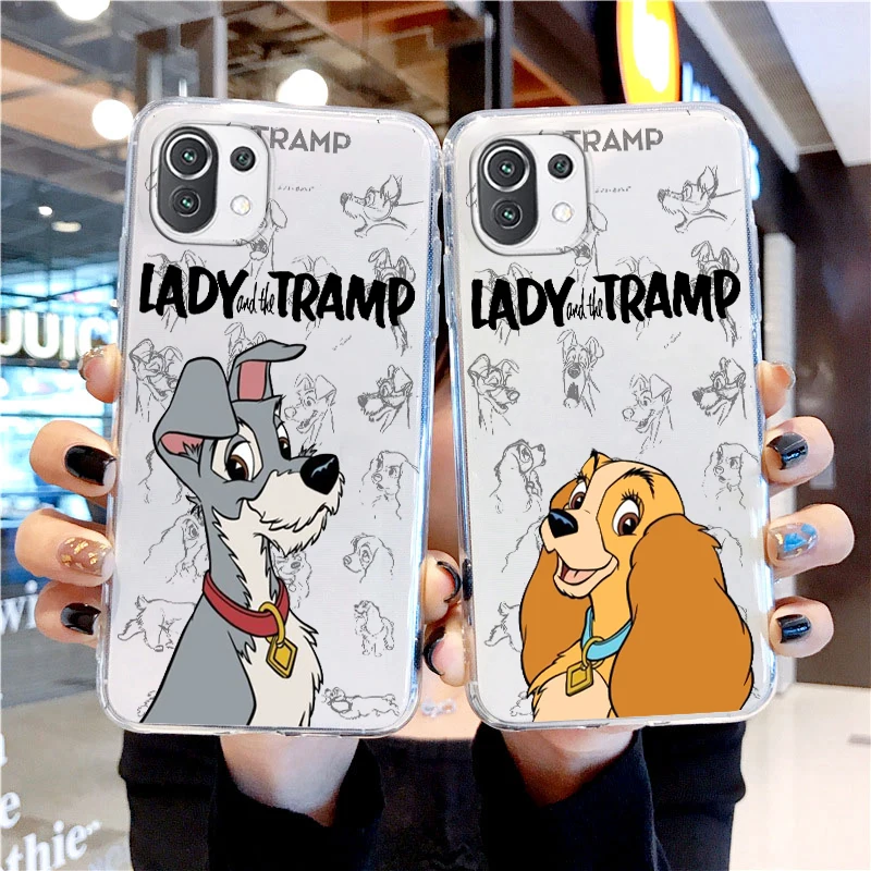

Lady and the Tramp Transparent Phone Case For Xiaomi Mi 13 Lite 12T 12S 12X 12 11 11T 11i 10T 10 9 Pro Ultra 5G Cover Capa Shell