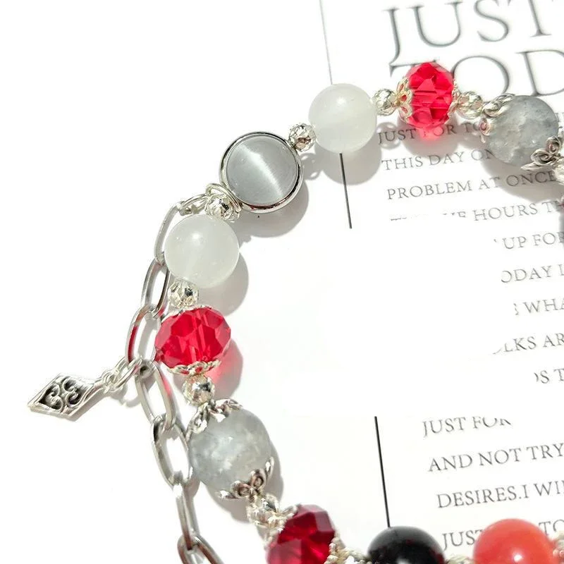 Браслет для косплея Arlecchino унисекс цепочка с бусинами подвеска Knave браслеты