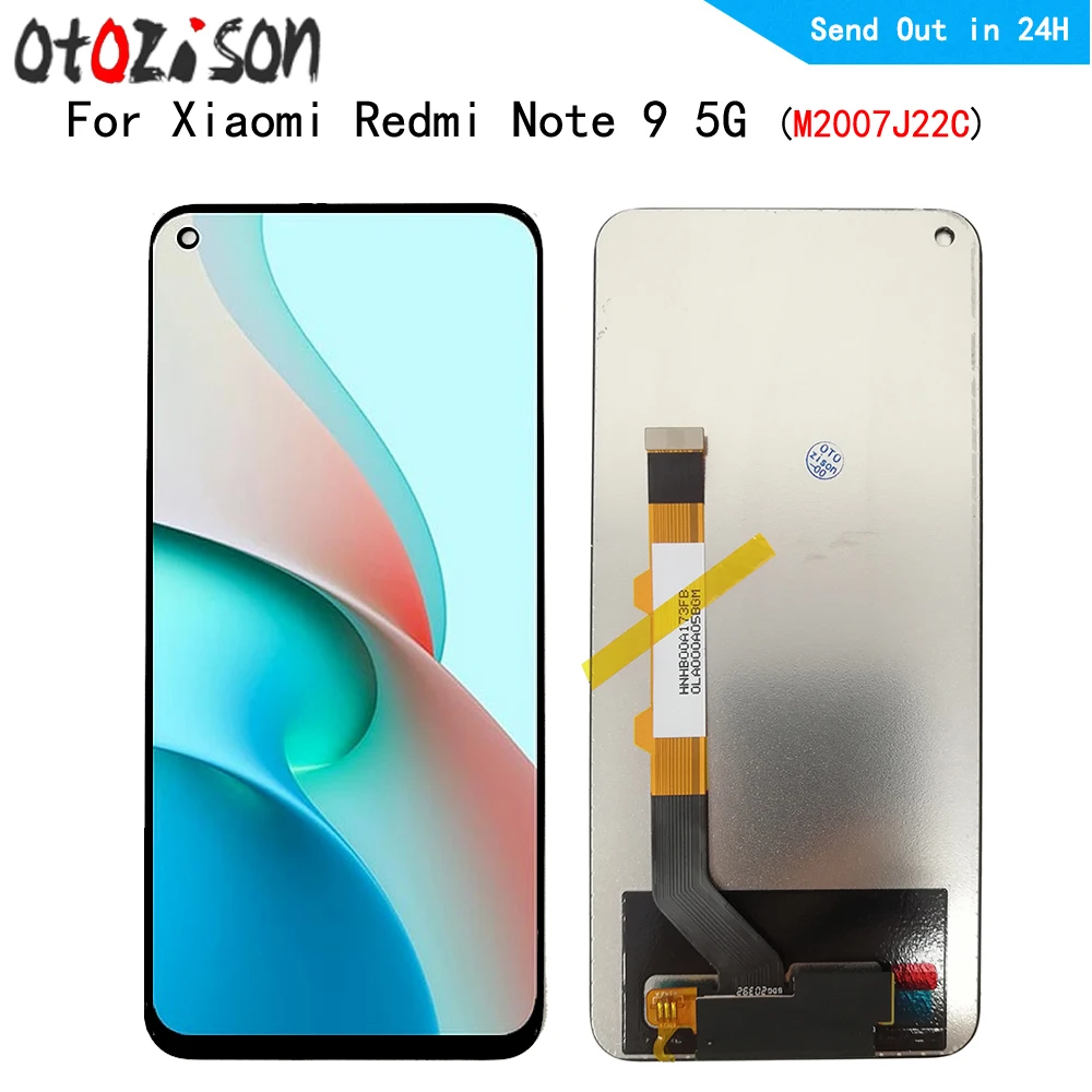 6.53" IPS Screen For Xiaomi Redmi Note 9 5G M2007J22C LCD Display+Touch Panel Digitizer With Frame Assembly