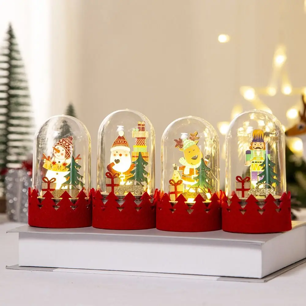 

Wood LED Snowman Luminous Table Ornaments Elk Christmas Decorations Santa
